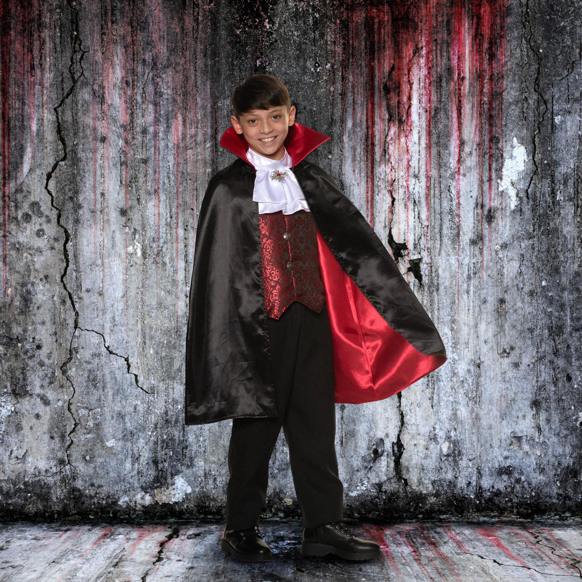 Vampire Vest & Cape Child Costume Set - Image 10