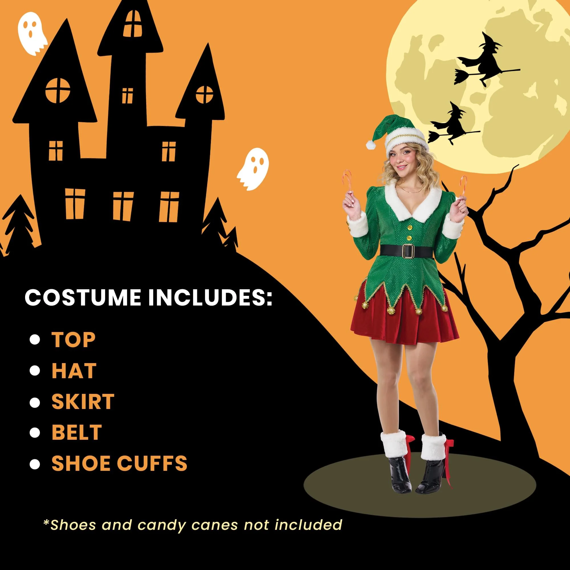 Very Merry Elf Adult Costume - Image 31