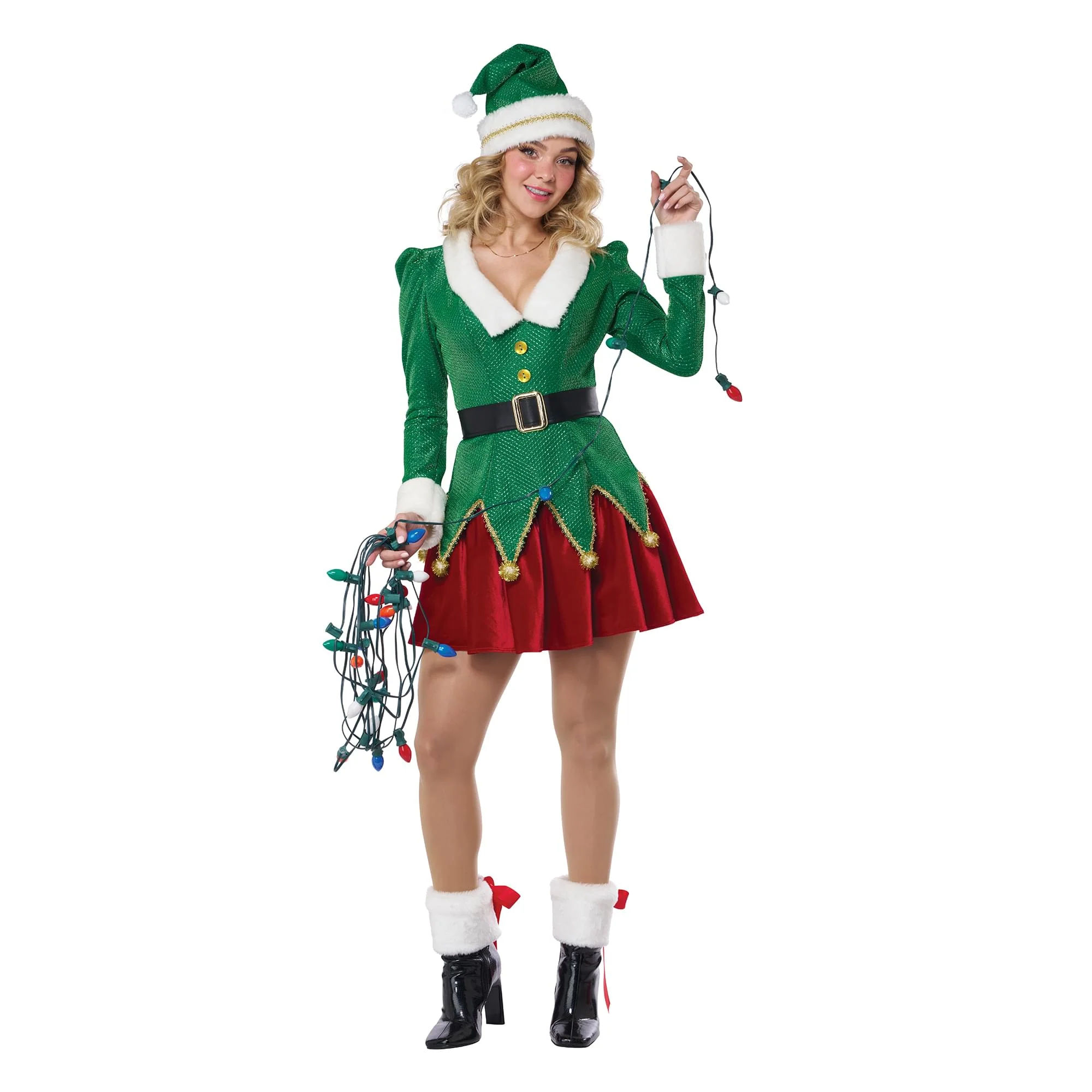 Very Merry Elf Adult Costume - Image 8