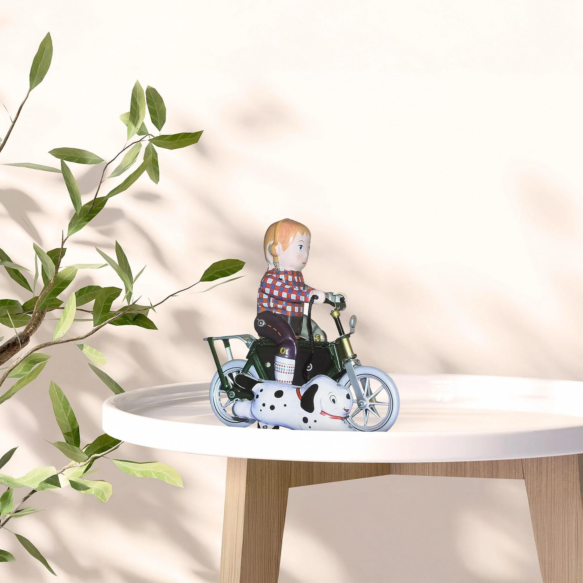 Vintage Style 5" Tin Boy On Bicycle - Image 4
