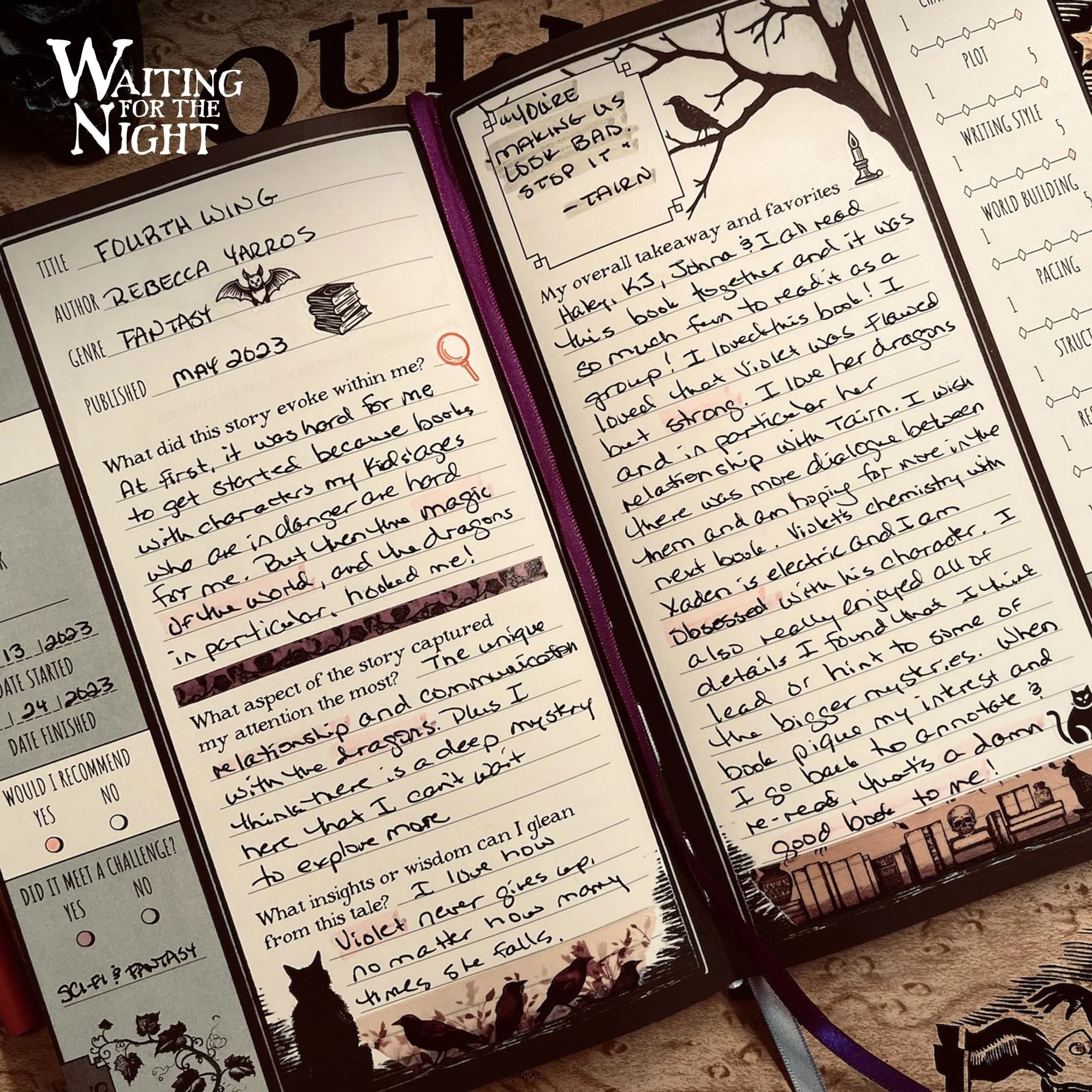 Waiting For The Night Reading Journal | 150 Pages - Image 5