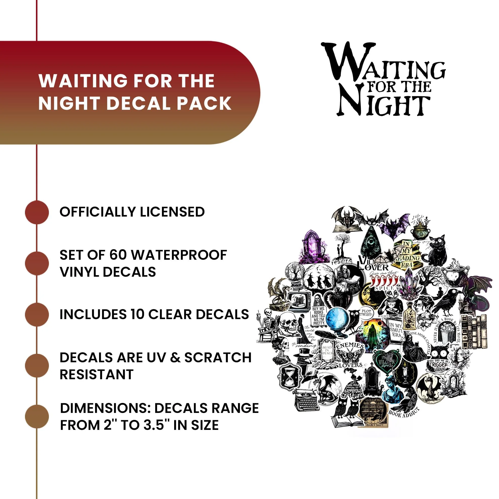 Waiting For The Night Vinyl Decal 60-Pack - Image 7