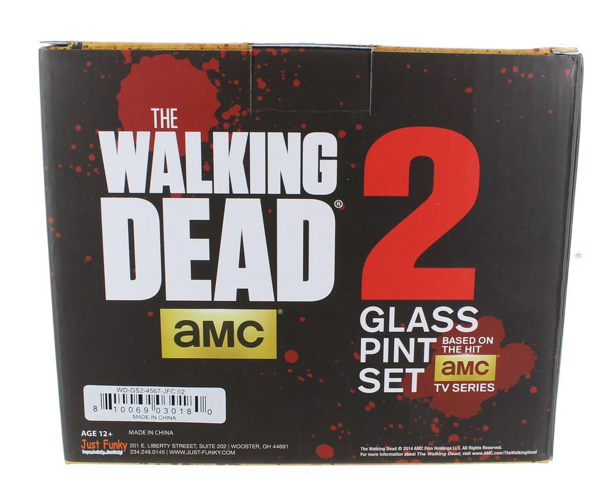 Walking Dead 16 oz. Pint Glass 2-Pack: Bloody Rick and Daryl - Image 2