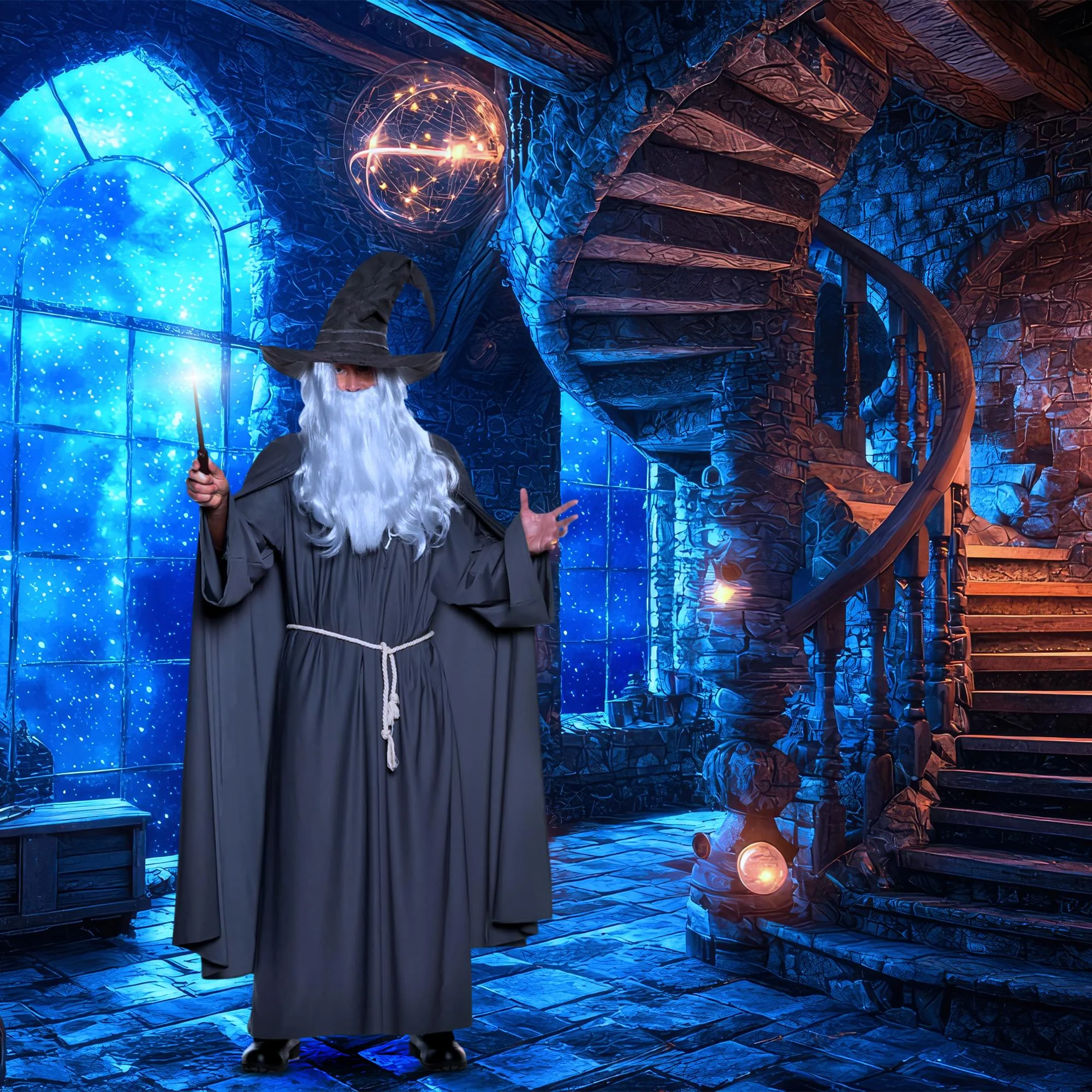 Warlock Grey Adult Costume - Image 4