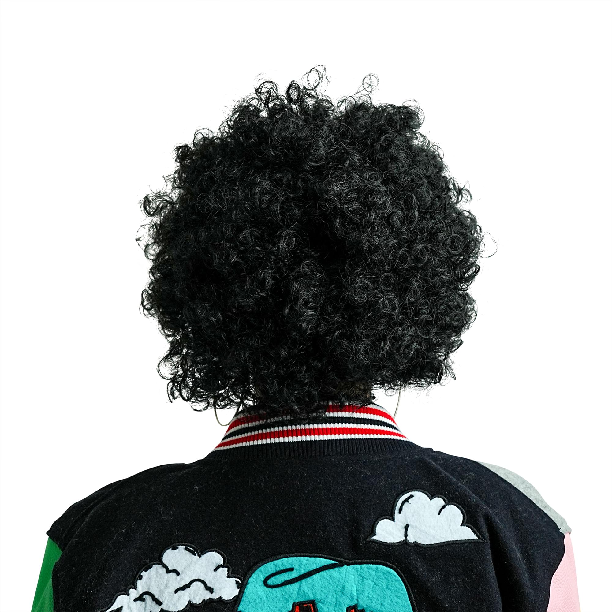 Warriors Afro Costume Black Wig Adult One Size - Image 5