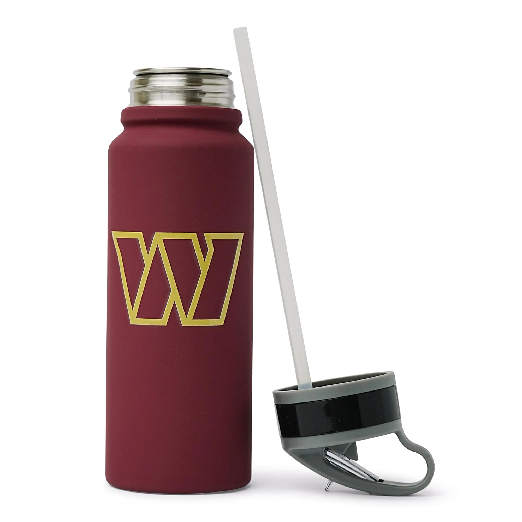 Washington Commanders Logo 25-Ounce Stainless Steel Flip-Top NFL Water Bottle - Image 3
