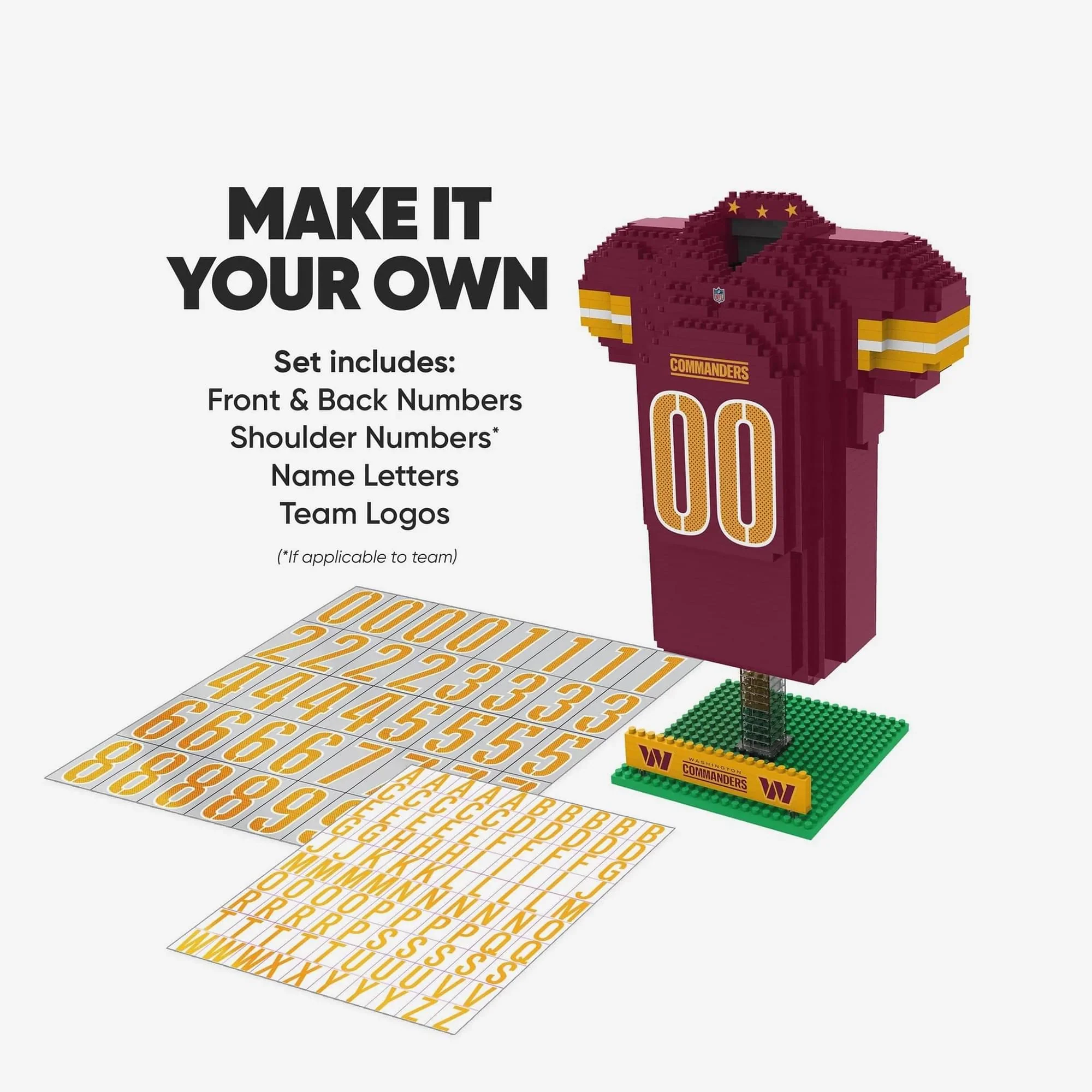 Washington Commanders NFL BRXLZ Jersey 924-Piece Building Block Set - Image 2