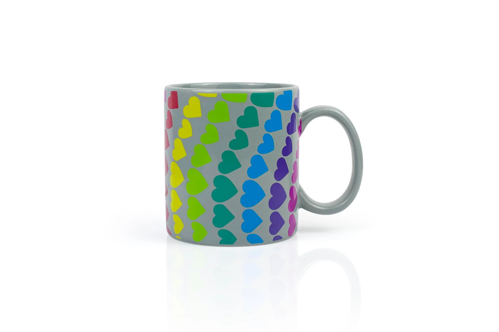 We Are In This Together Rainbow Window Hearts Ceramic Coffee Mug | 16 Ounces - Image 2