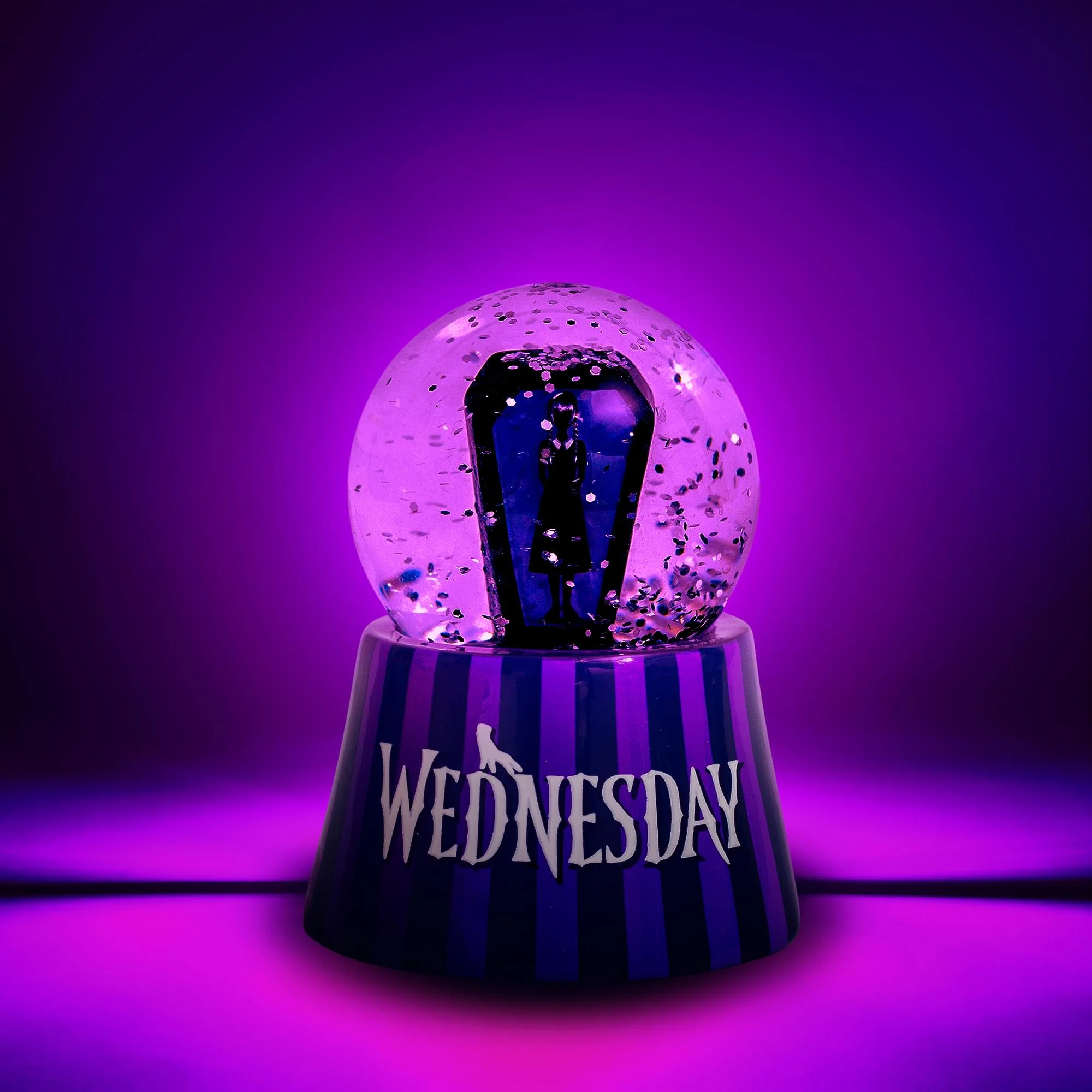 Wednesday Addams Mini Light-Up Snow Globe | 3 Inches Tall - Image 2
