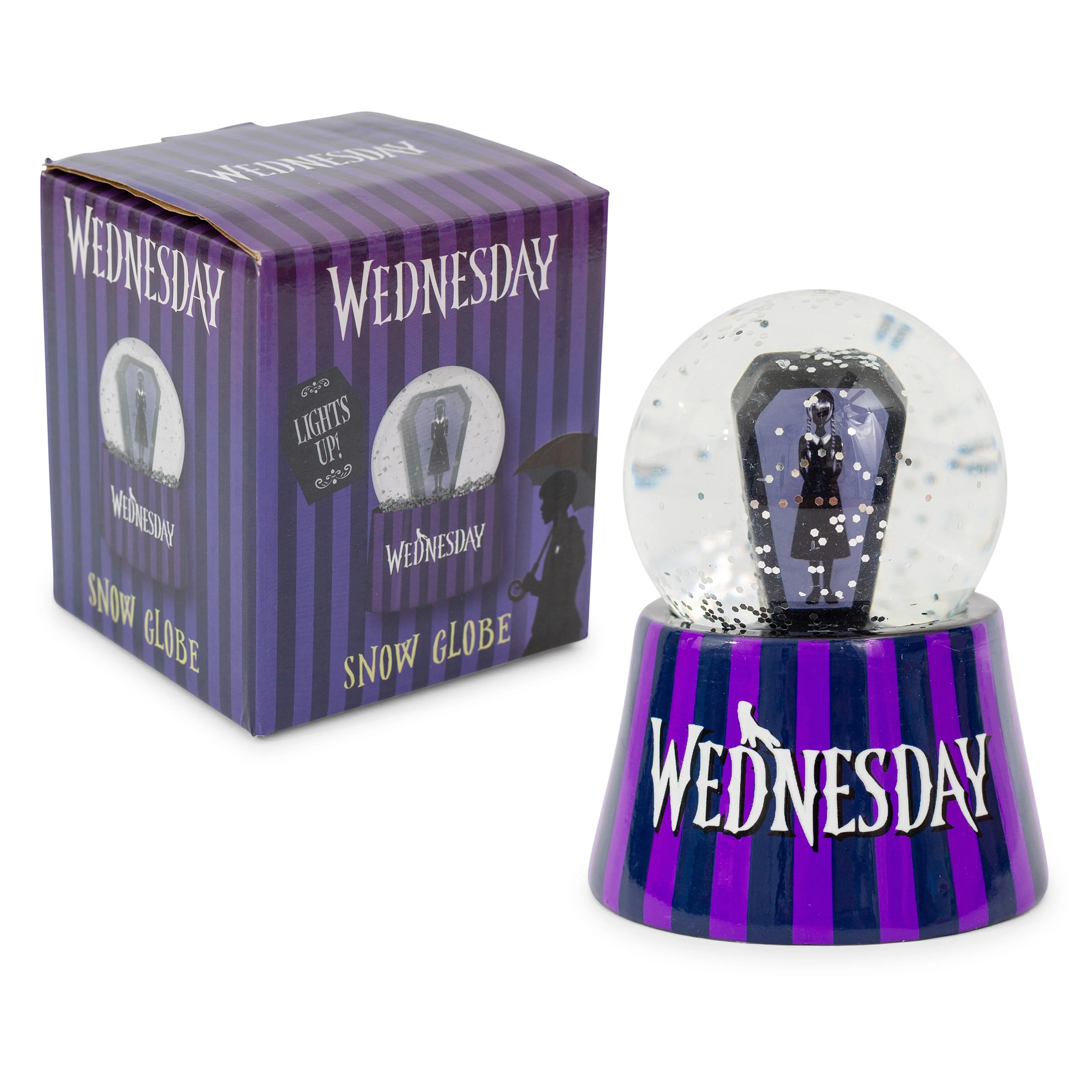 Wednesday Addams Mini Light-Up Snow Globe | 3 Inches Tall - Image 3