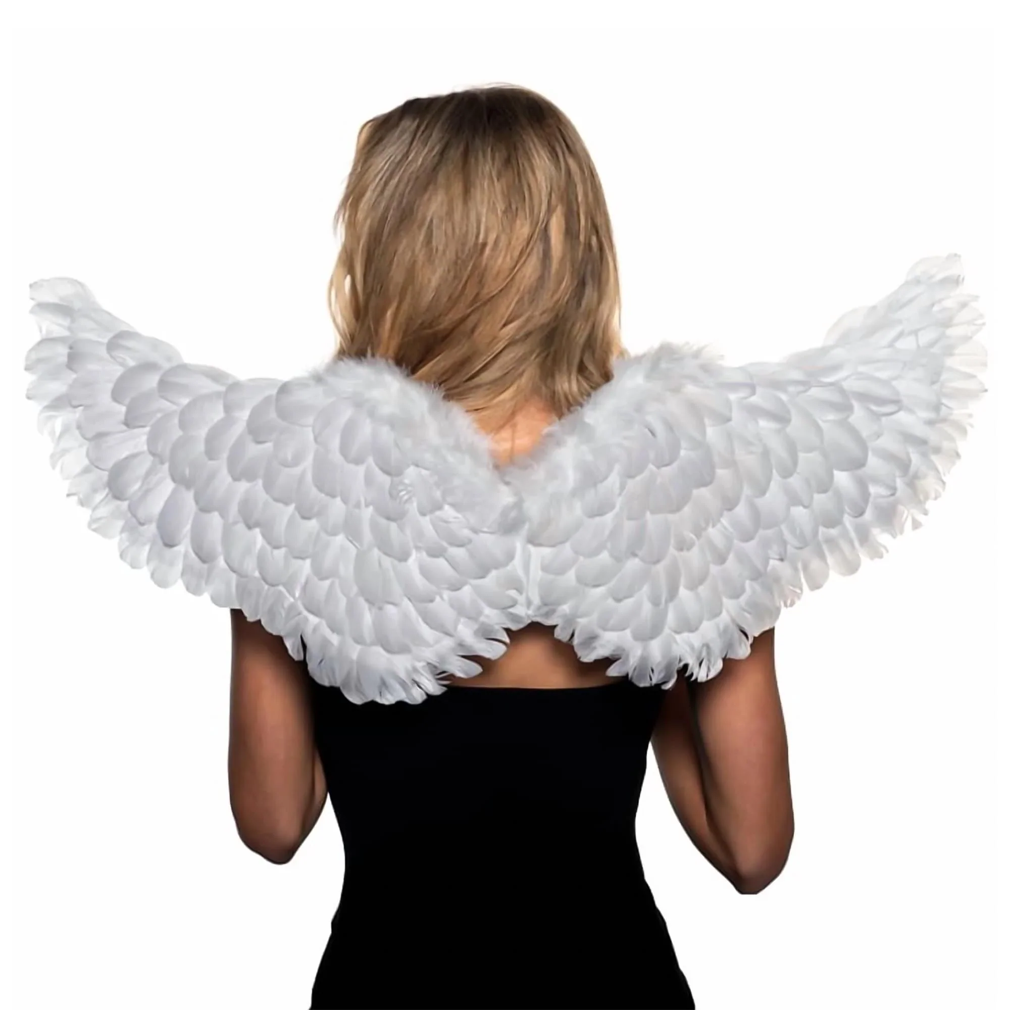 White Angel Feather Wings Adult Costume Accessory
