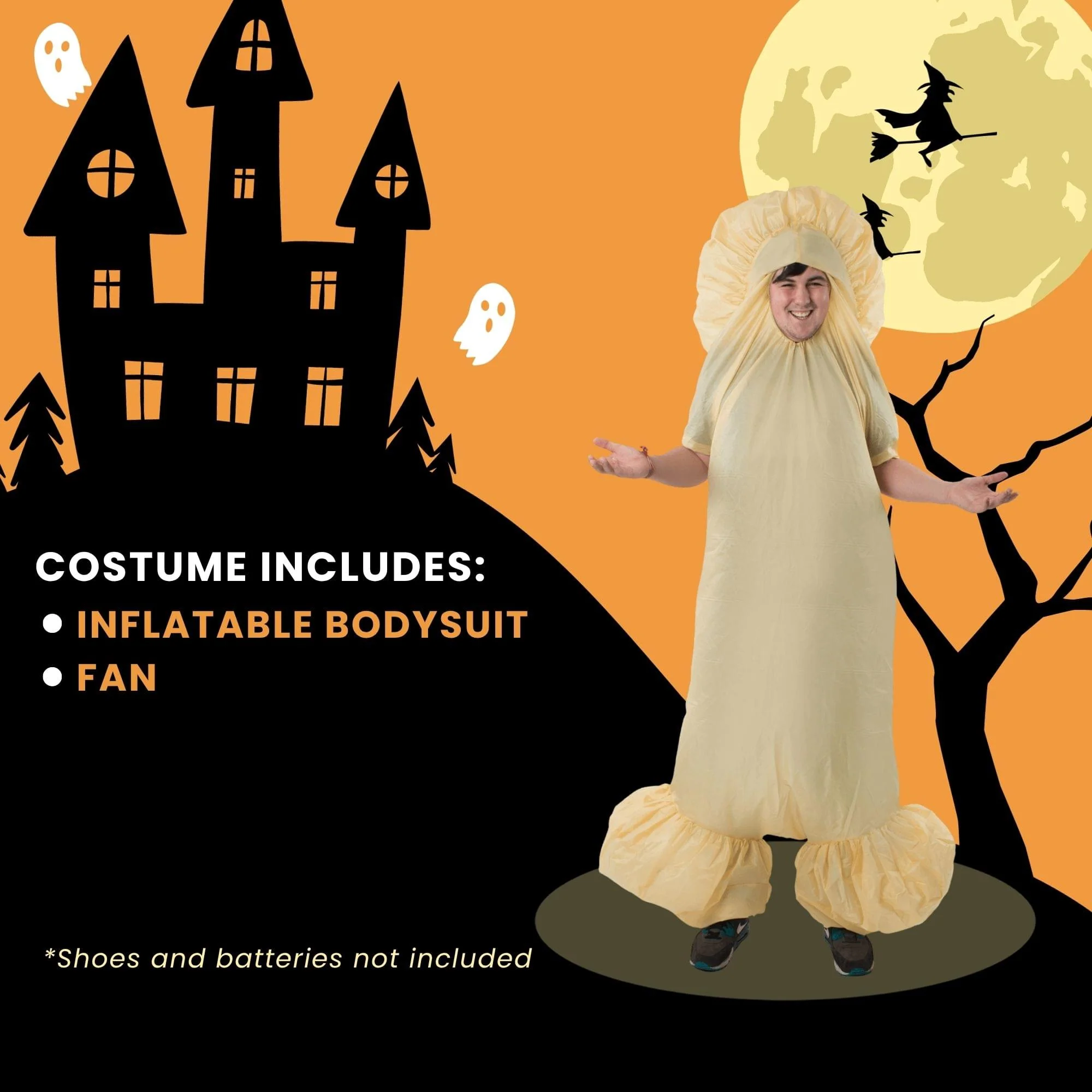 White Ic1 Inflatable Penis Dress Adult Costume - Image 6