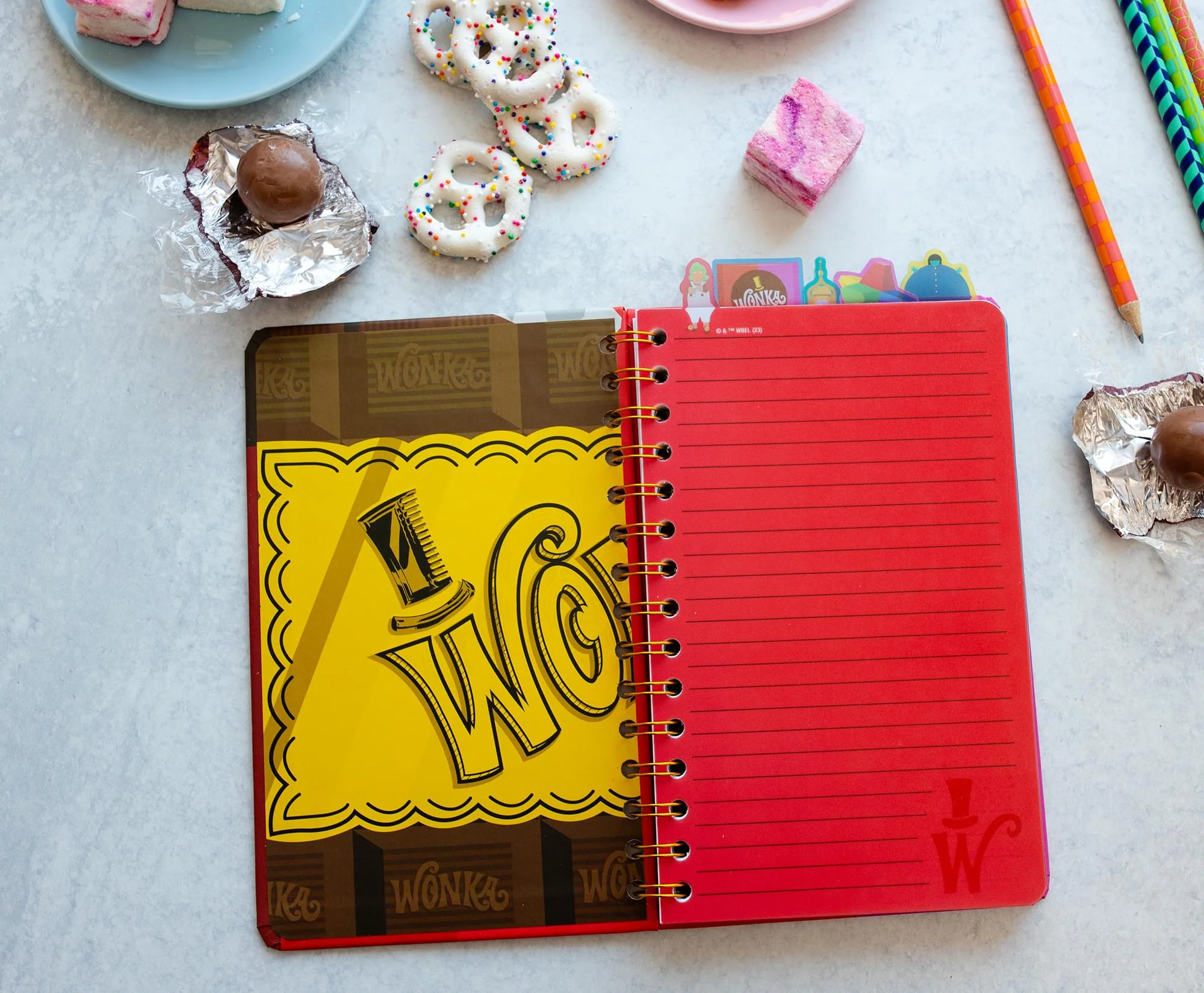 Willy Wonka Bar 5-Tab Spiral Notebook With 75 Sheets - Image 6