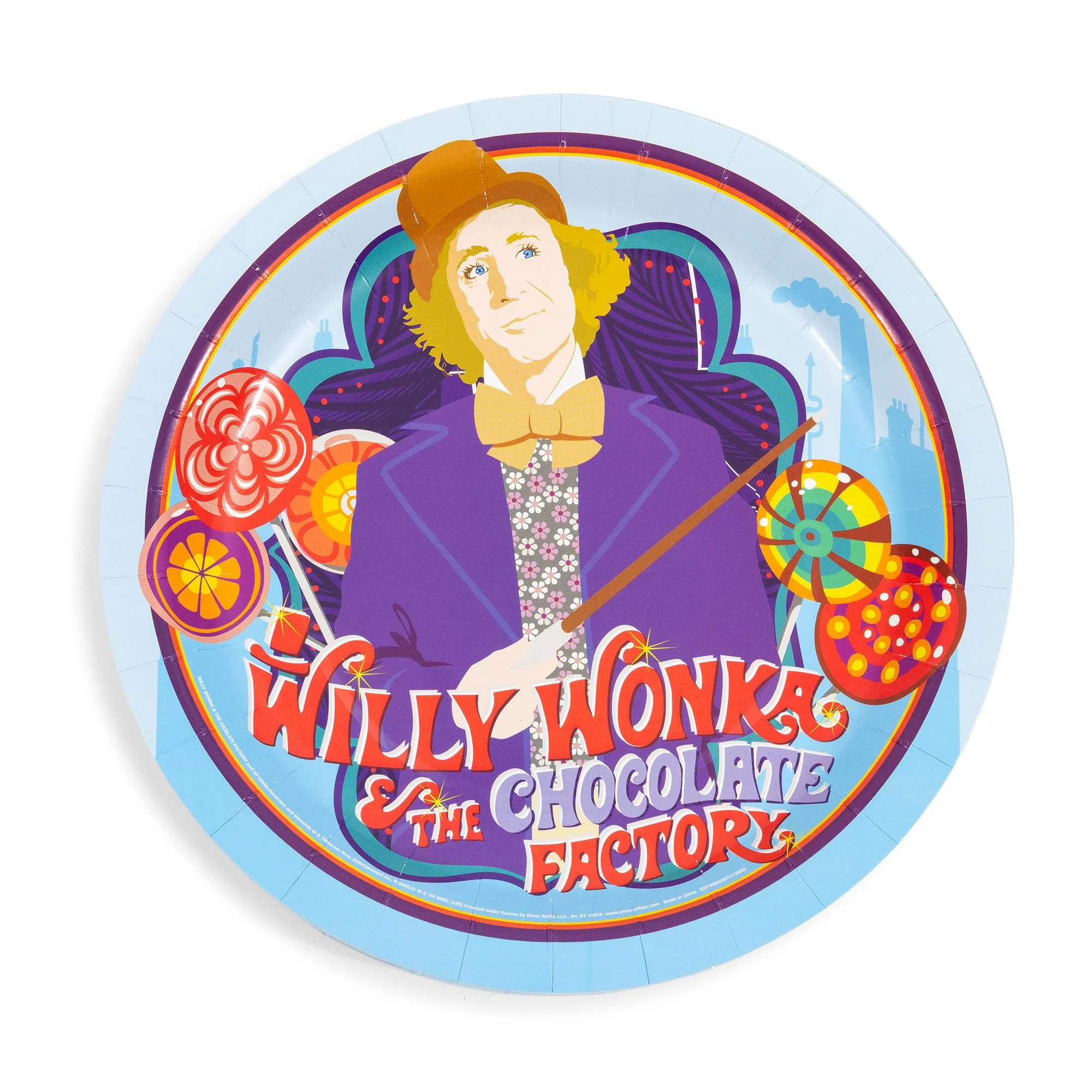 Willy Wonka & The Chocolate Factory Golden Ticket 60-Piece Party Tableware Set - Image 3