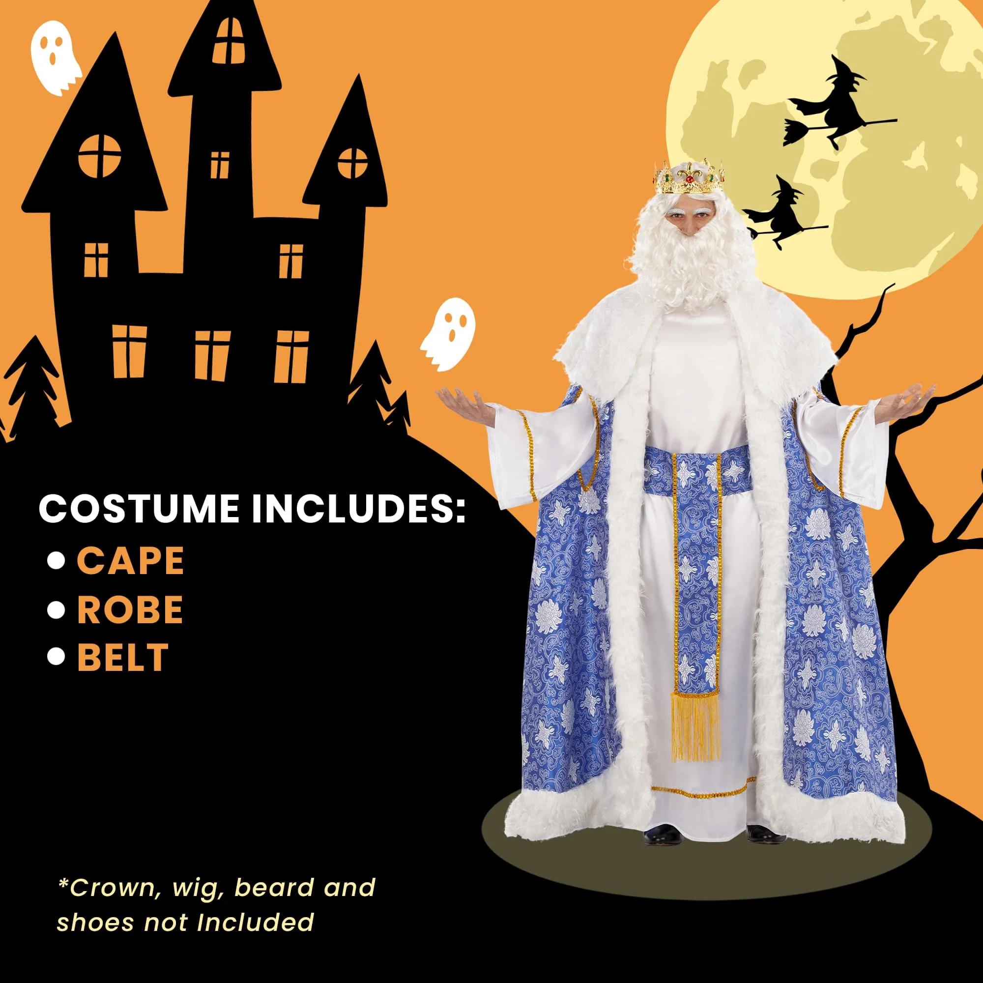 Wise Man King Melchior Brocade Adult Costume | Standard - Image 6
