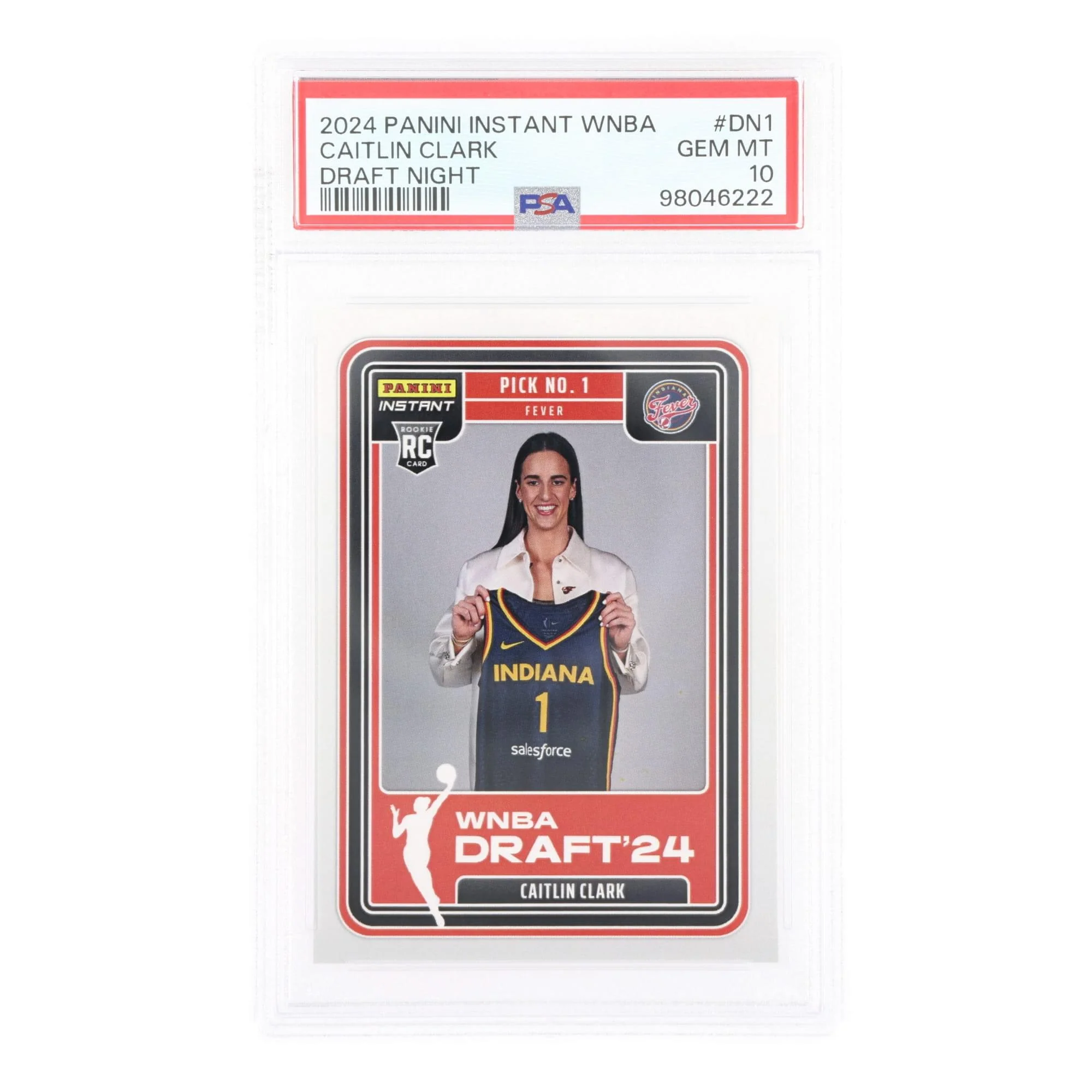 WNBA 2024 Panini Instant Caitlin Clark Draft Night #DN1 Rookie Card | PSA 10
