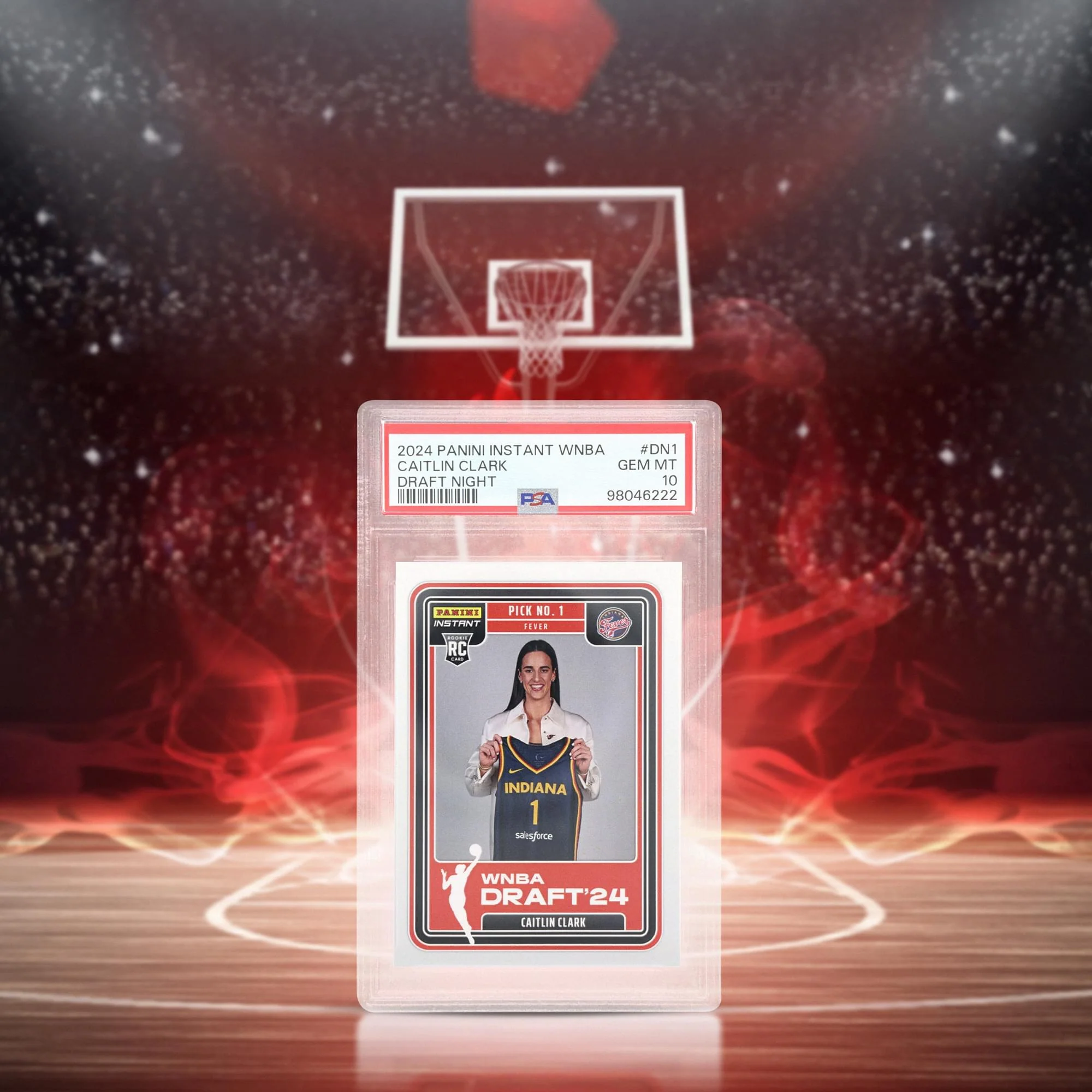 WNBA 2024 Panini Instant Caitlin Clark Draft Night #DN1 Rookie Card | PSA 10 - Image 3