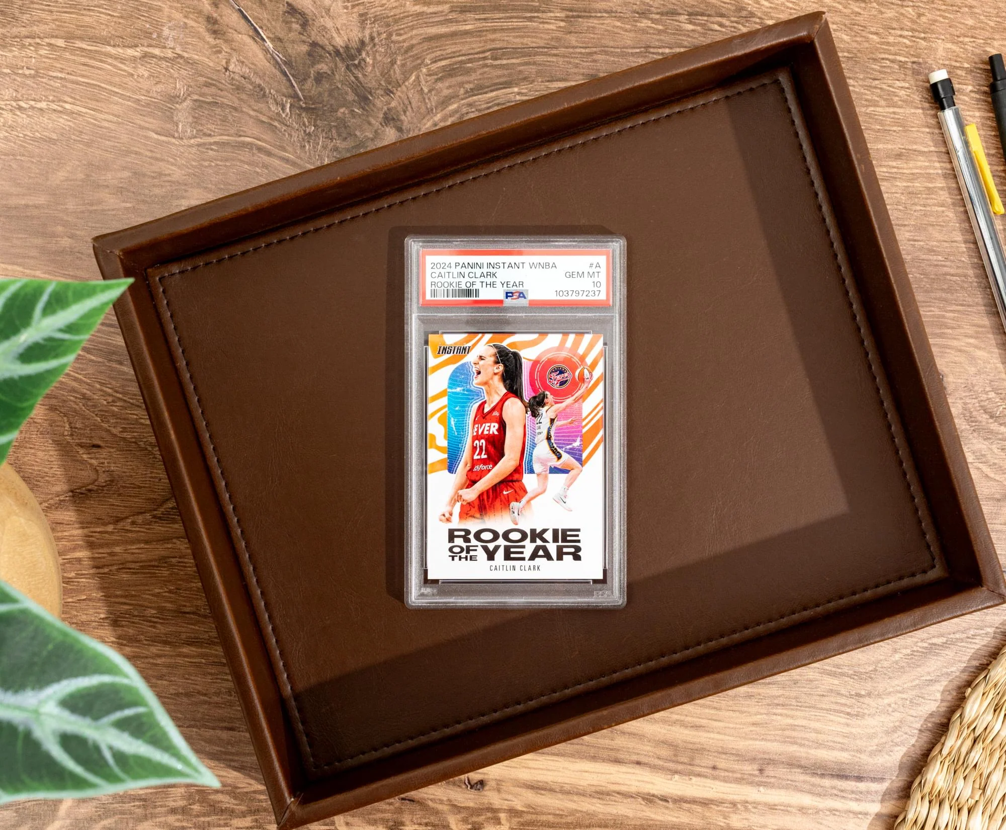 WNBA 2024 Panini Instant Caitlin Clark Rookie Of The Year Card | PSA 10 - Image 3