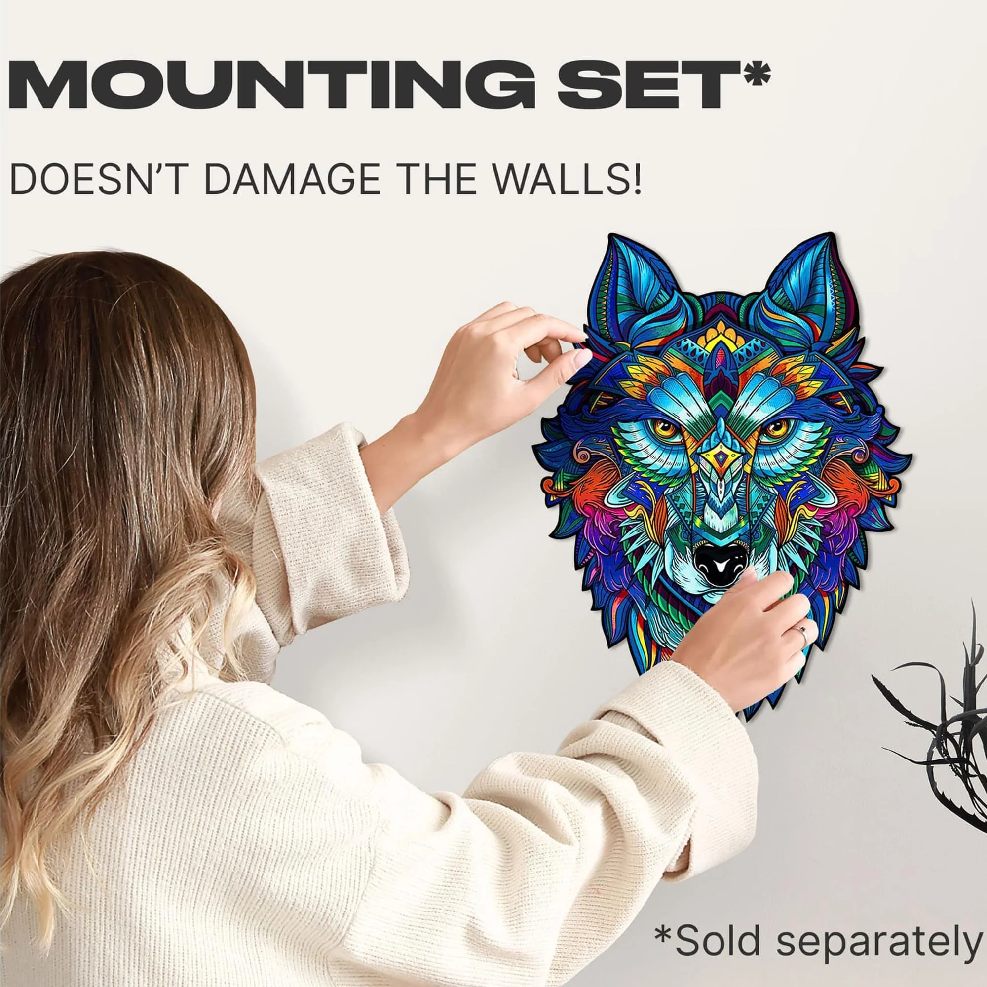 Wolf 185 Piece Shaped Wooden Jigsaw Puzzle - Image 4
