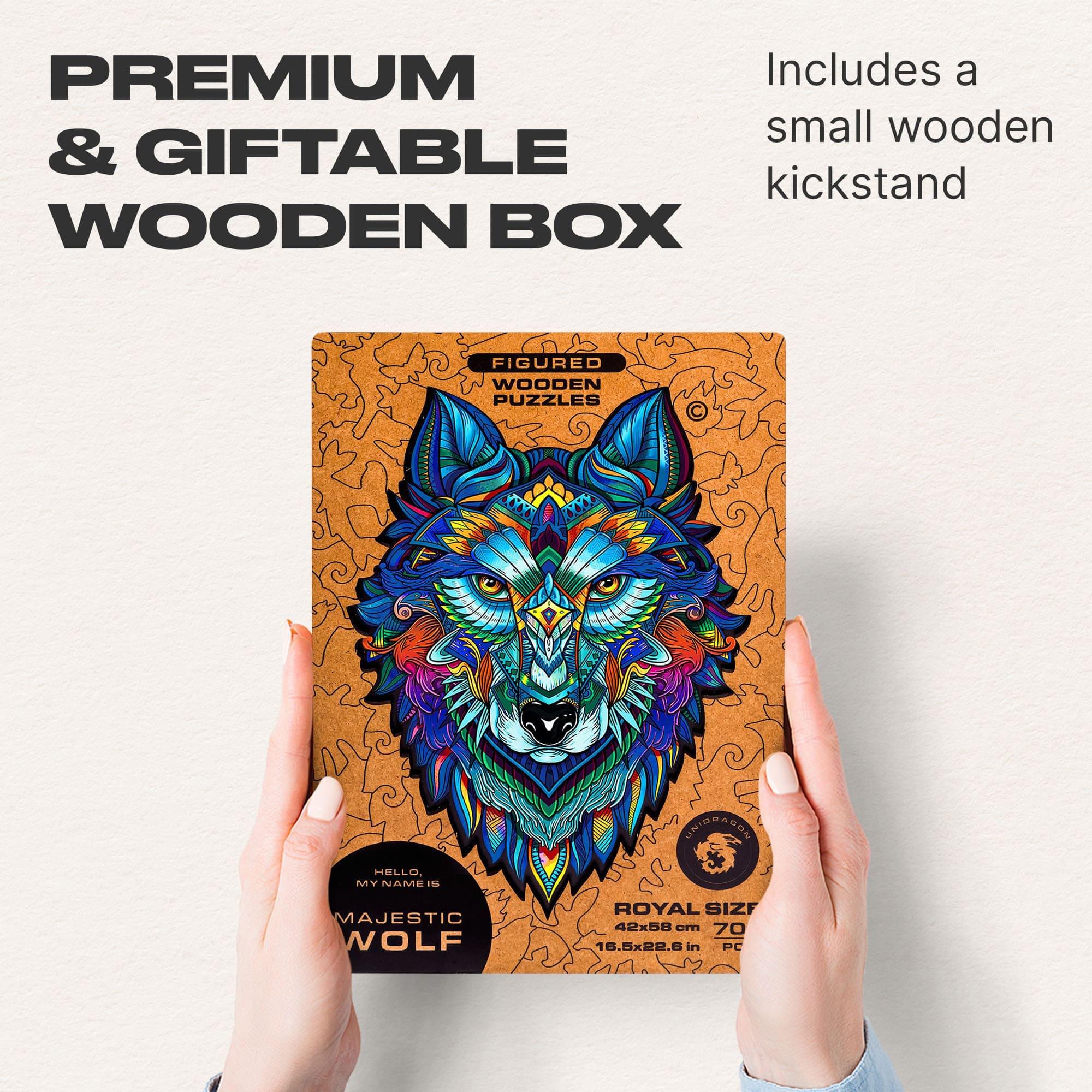Wolf 185 Piece Shaped Wooden Jigsaw Puzzle - Image 5