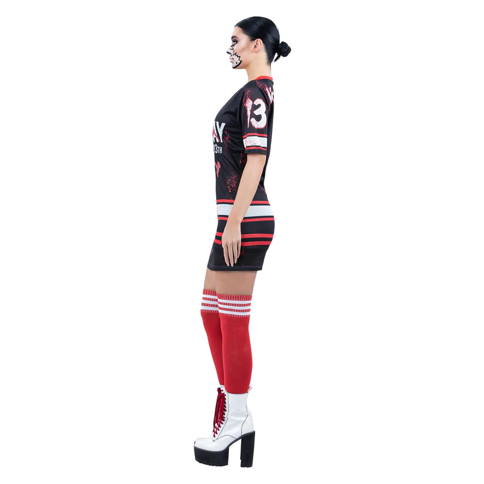 Women Friday the 13th Printed Hockey Adult Costume - Image 12