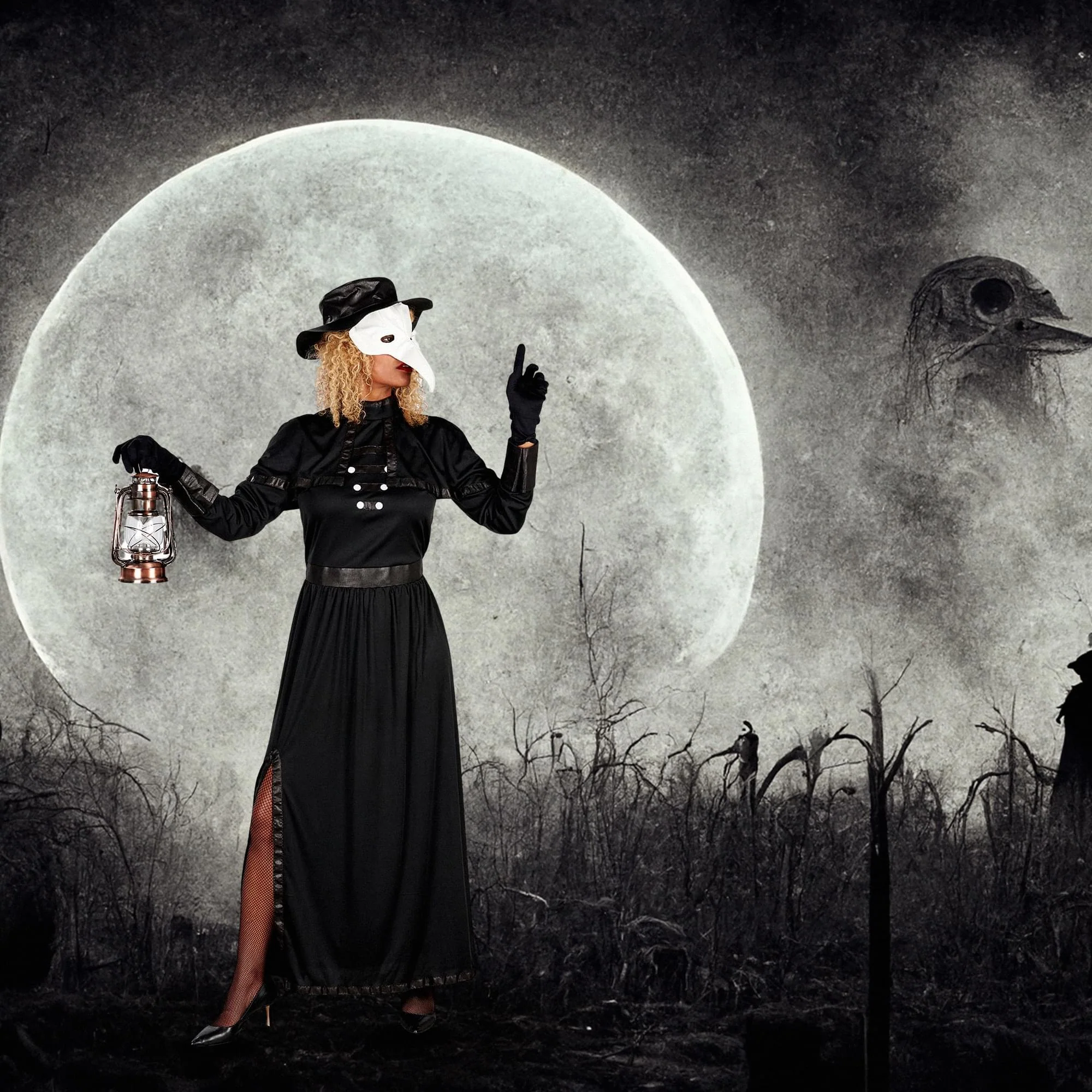 Women Plague Doctor Adult Costume - Image 4