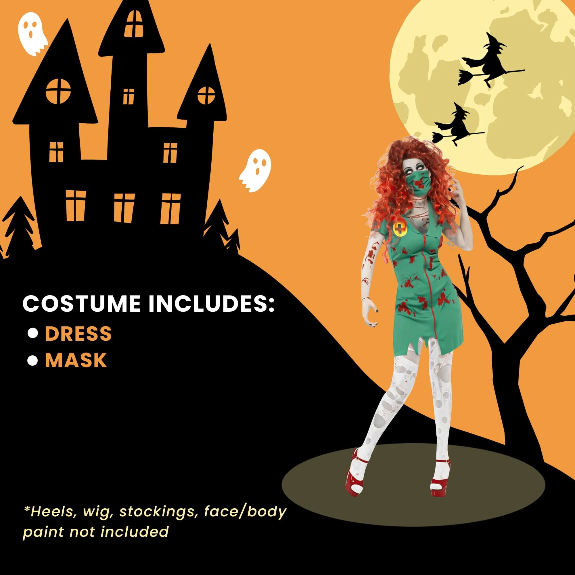 Women Zombie Paramedic Adult Costume - Image 6