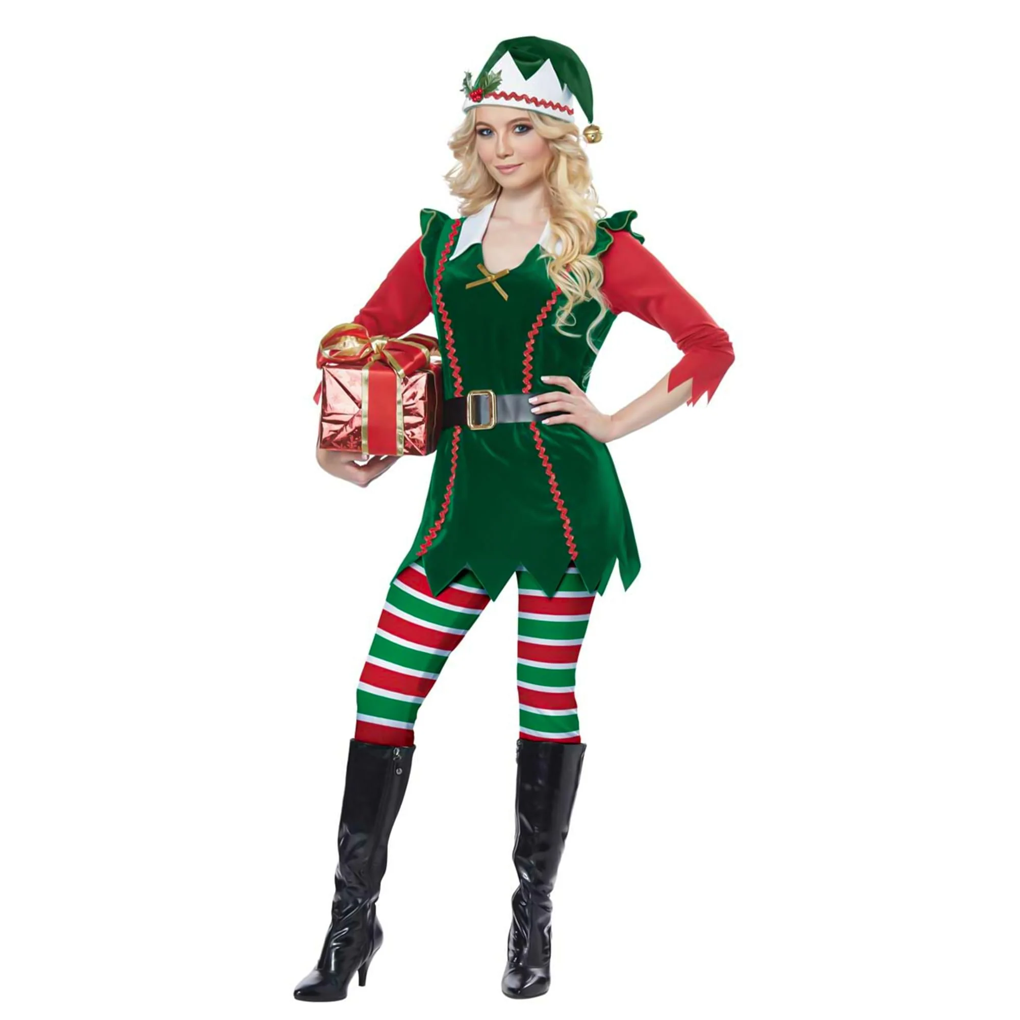 Womens Festive Elf Costume - Image 8