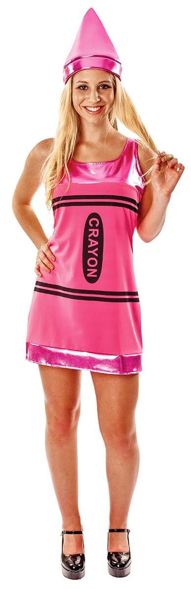 Women's Pink Crayon Costume Dress - Image 9