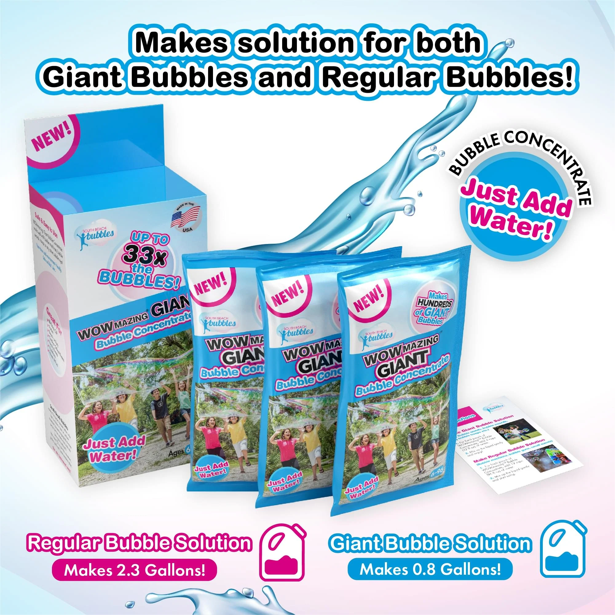 WOWmazing Giant Bubble Concentrate Solution 3-Pack - Image 2