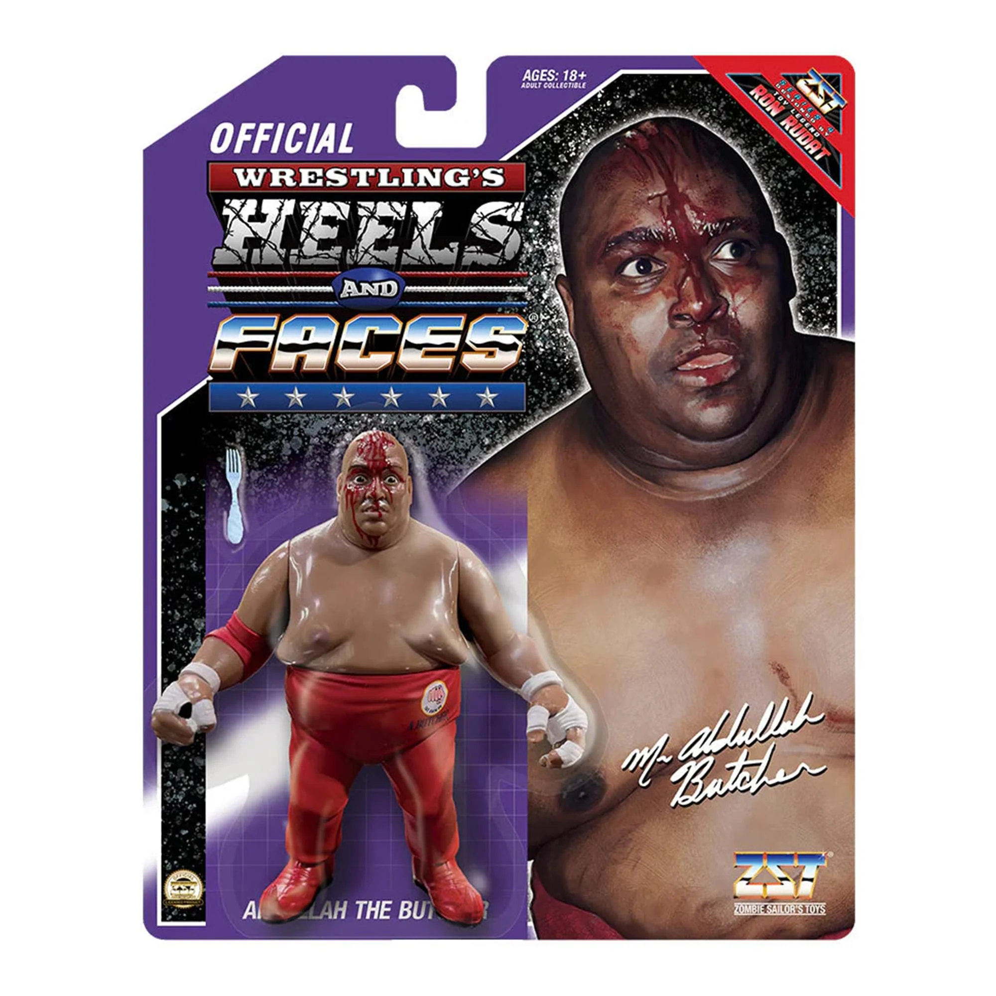 Wrestling's Heels and Faces Retro Action Figure | Abdullah the Butcher - Image 2