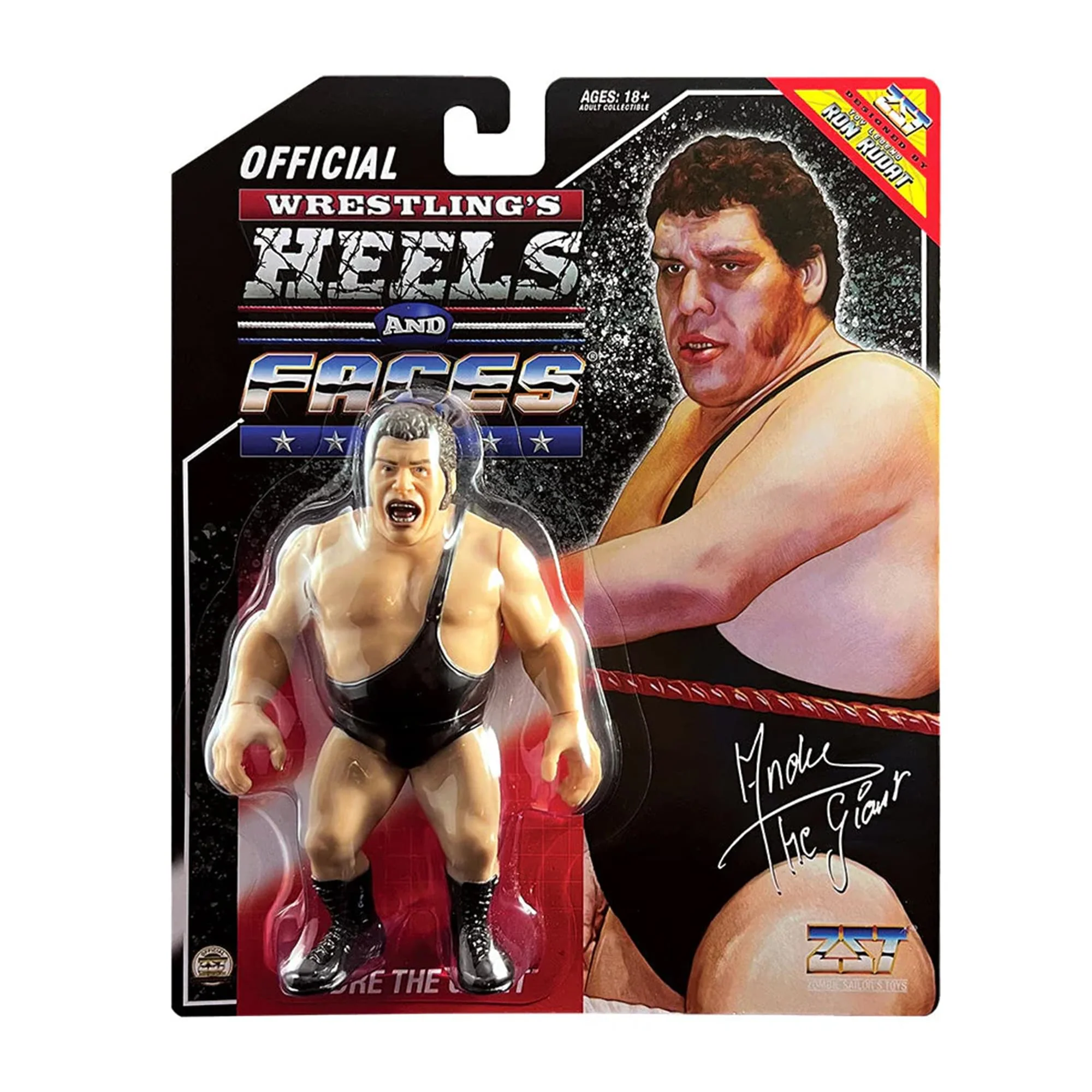 Wrestling's Heels and Faces Retro Action Figure | Andre The Giant (Black Strap) - Image 2