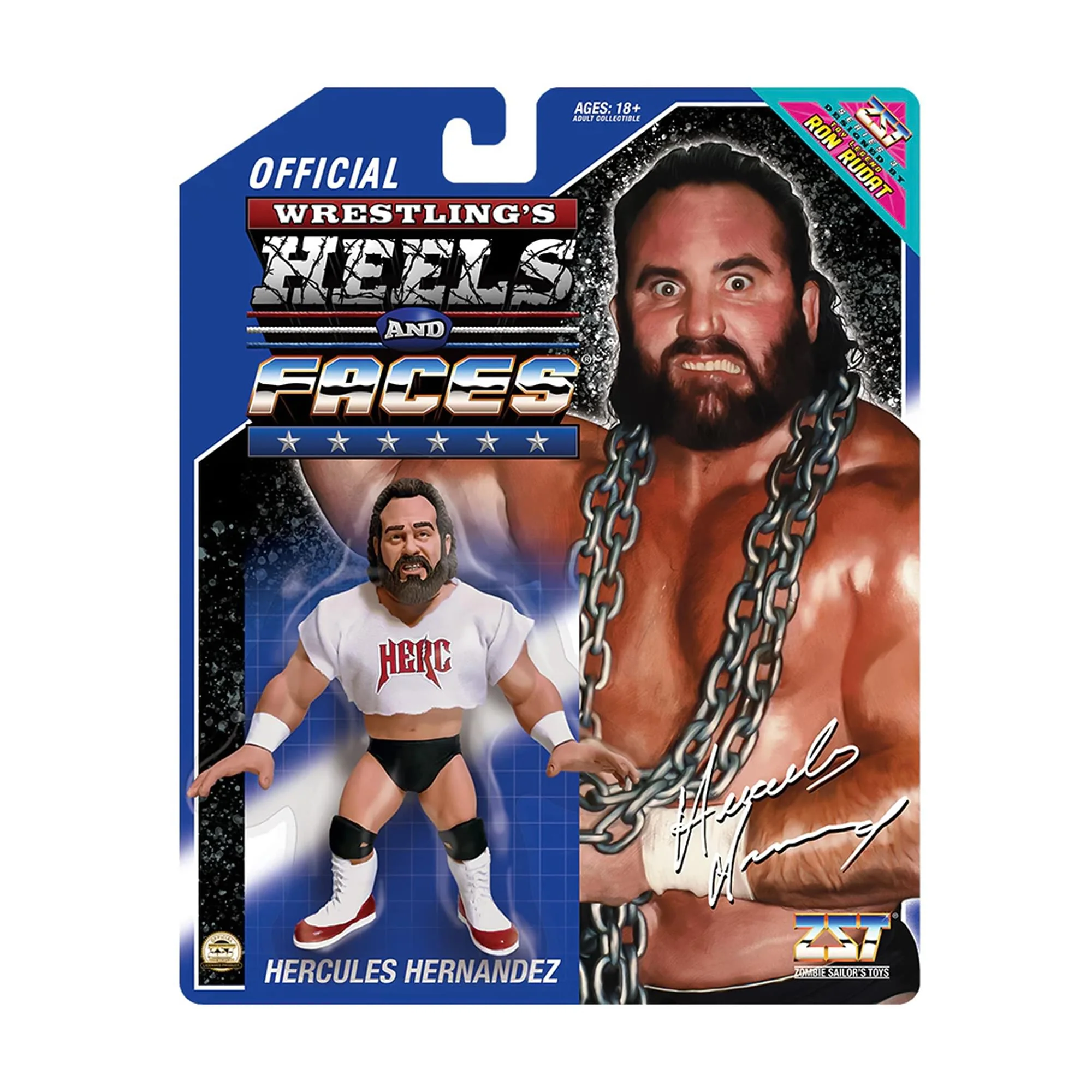 Wrestling's Heels and Faces Retro Action Figure | Hercules Hernandez - Image 2