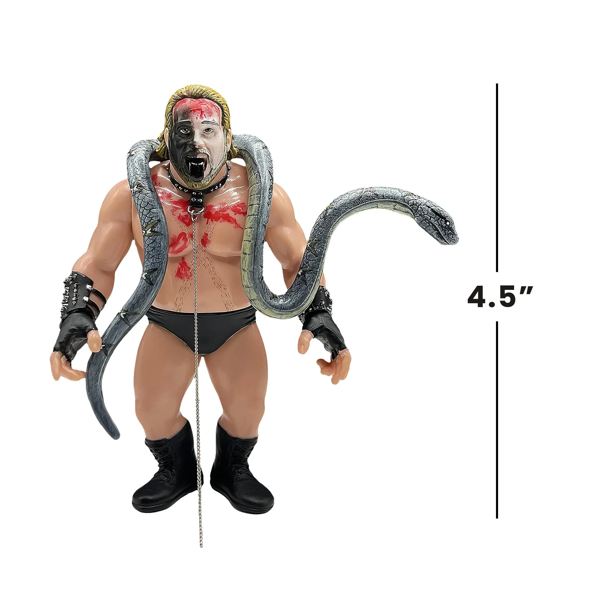 Wrestling's Heels and Faces Retro Action Figure | Kevin Sullivan With Snake - Image 8