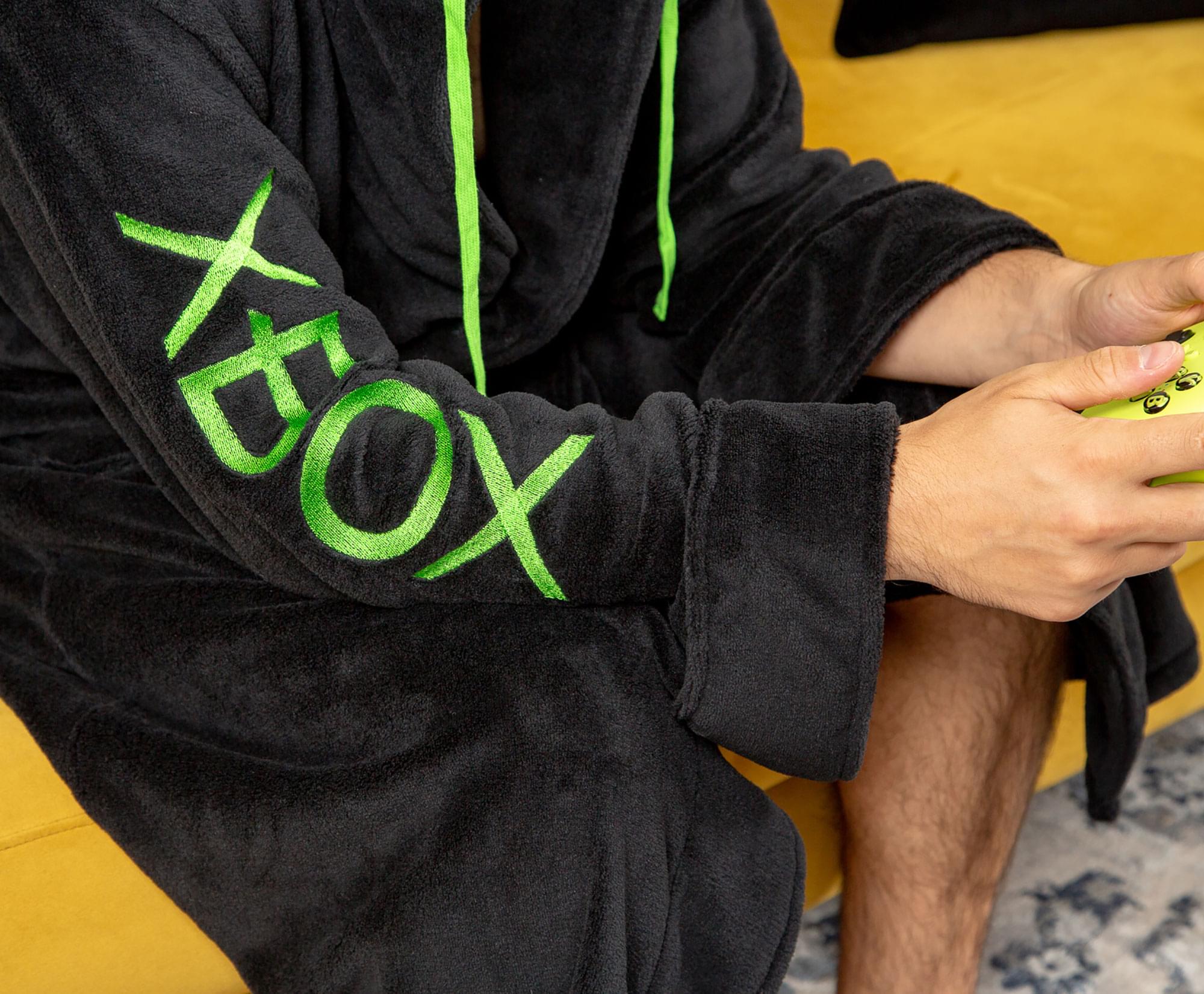 Xbox Gamer Unisex Hooded Fleece Robe for Adults | One Size Fits Most - Image 3