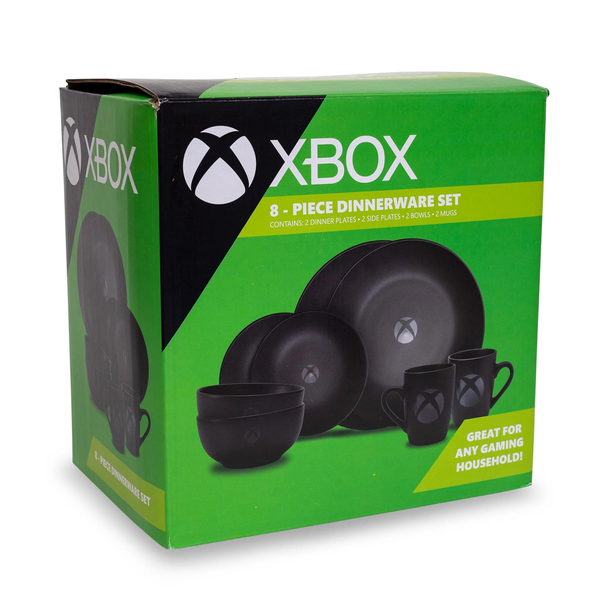 Xbox Logo Matte Black 8-Piece Ceramic Dinnerware Set - Image 2