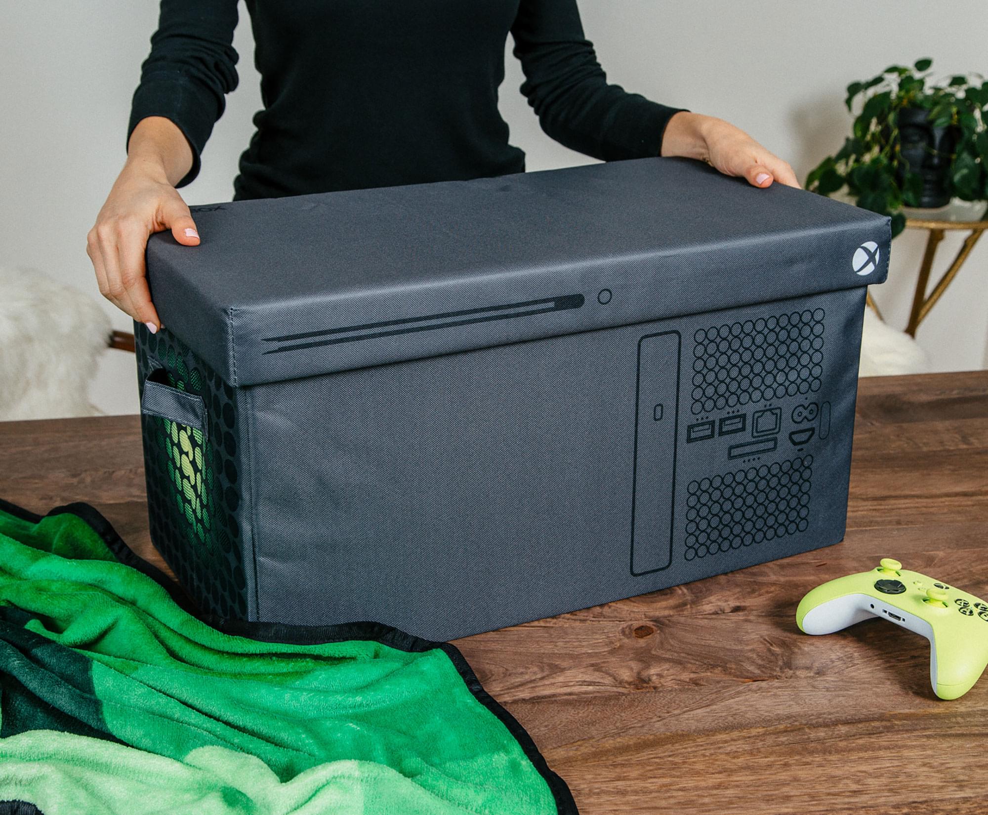 Xbox Series X Logo Storage Bin Chest Organizer with Lid | 24 x 12 Inches - Image 3