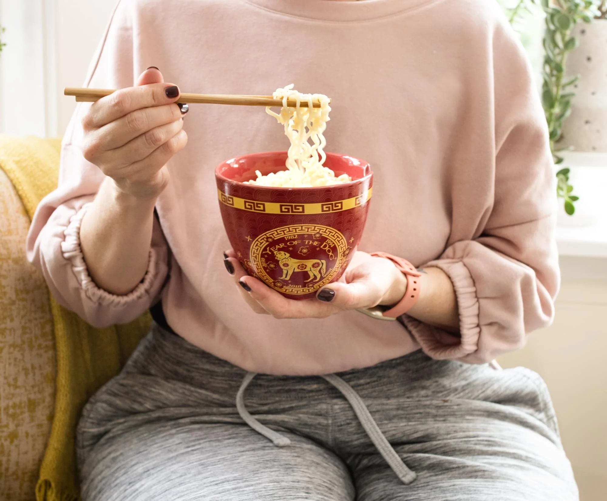 Year Of The Dog Chinese Zodiac 16-Ounce Ramen Bowl and Chopstick Set - Image 6