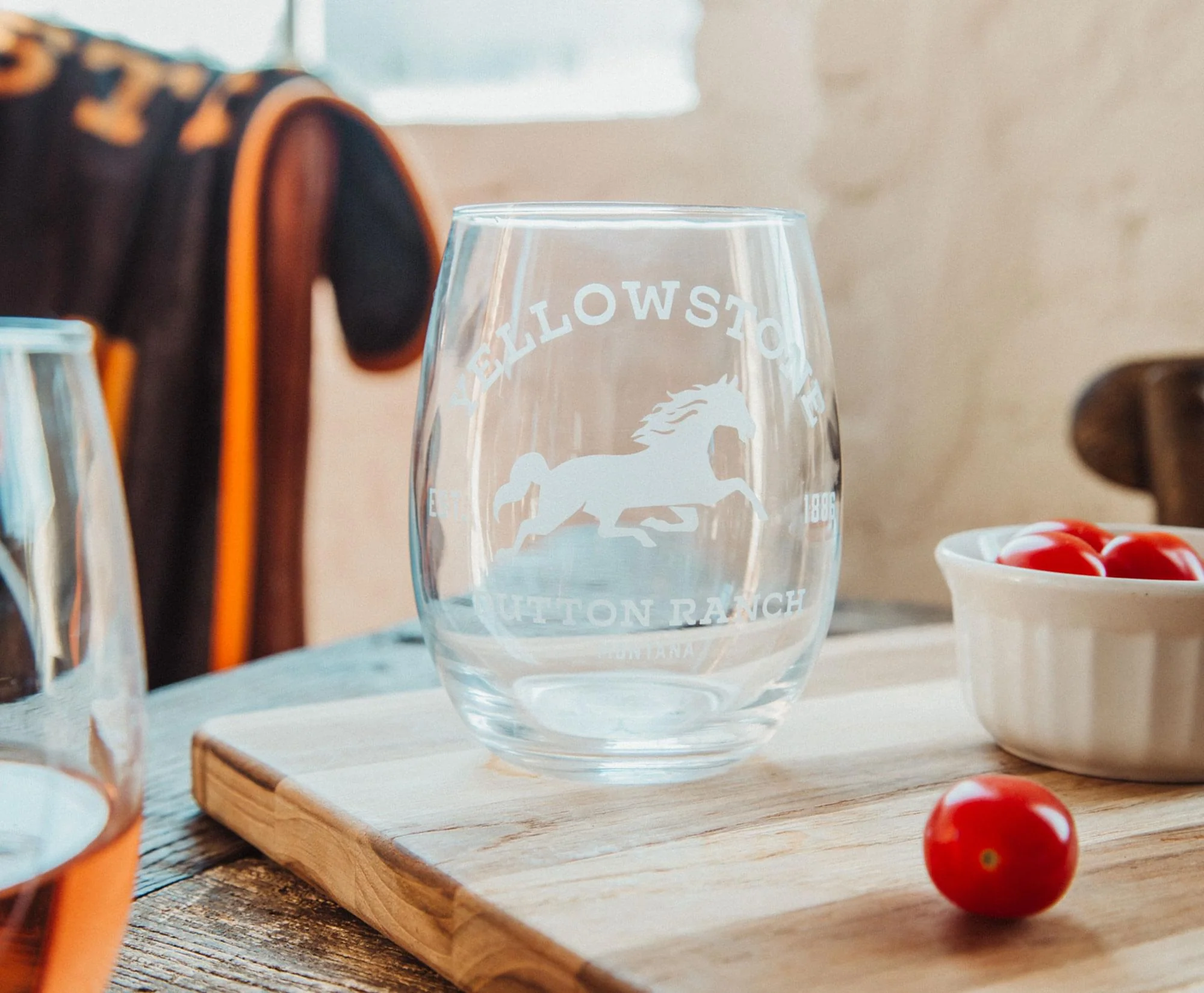Yellowstone Dutton Ranch 20-Ounce Stemless Wine Glasses | Set of 2 - Image 6