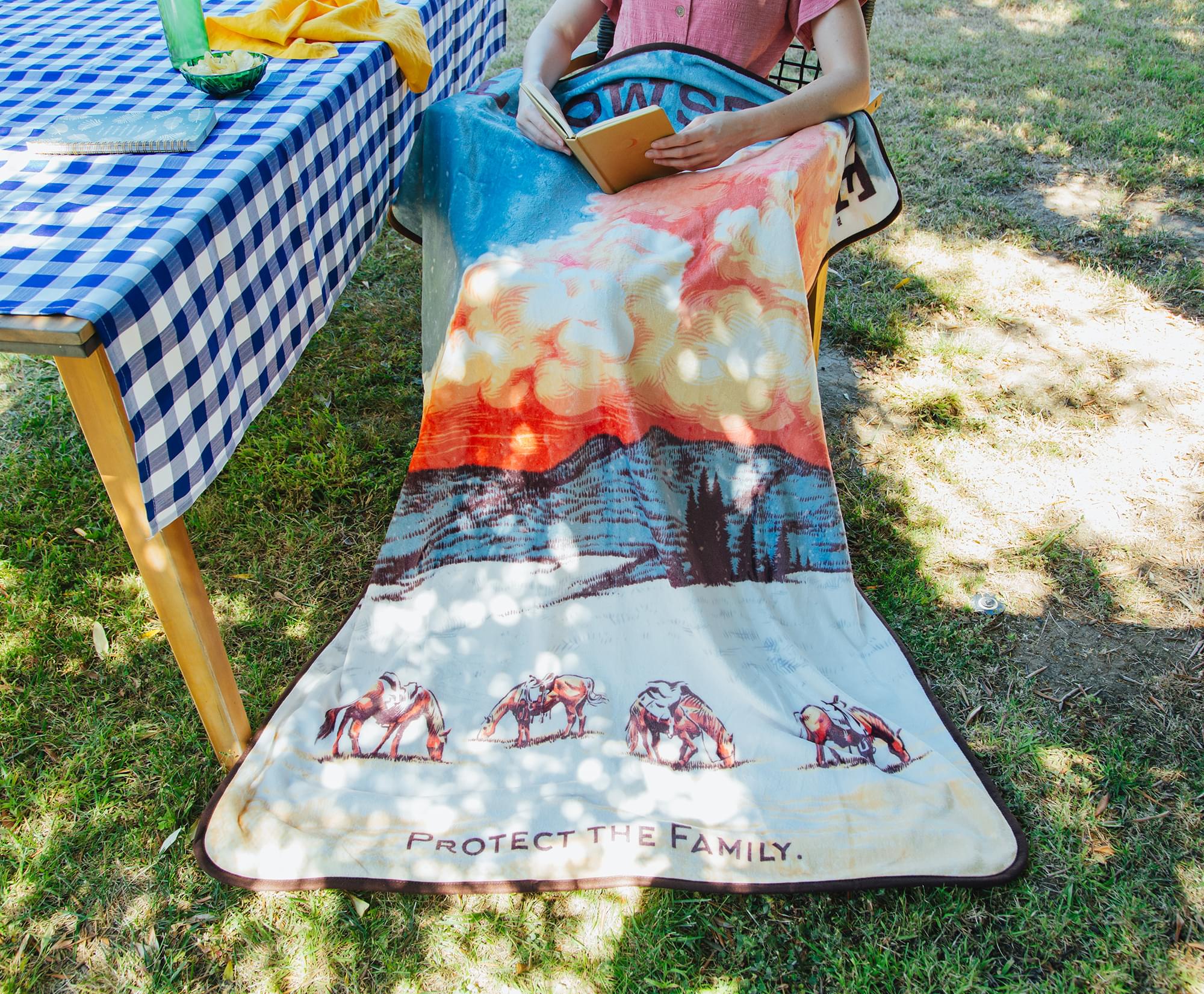 Yellowstone "Protect The Family" Raschel Throw Blanket | 45 x 60 Inches - Image 6
