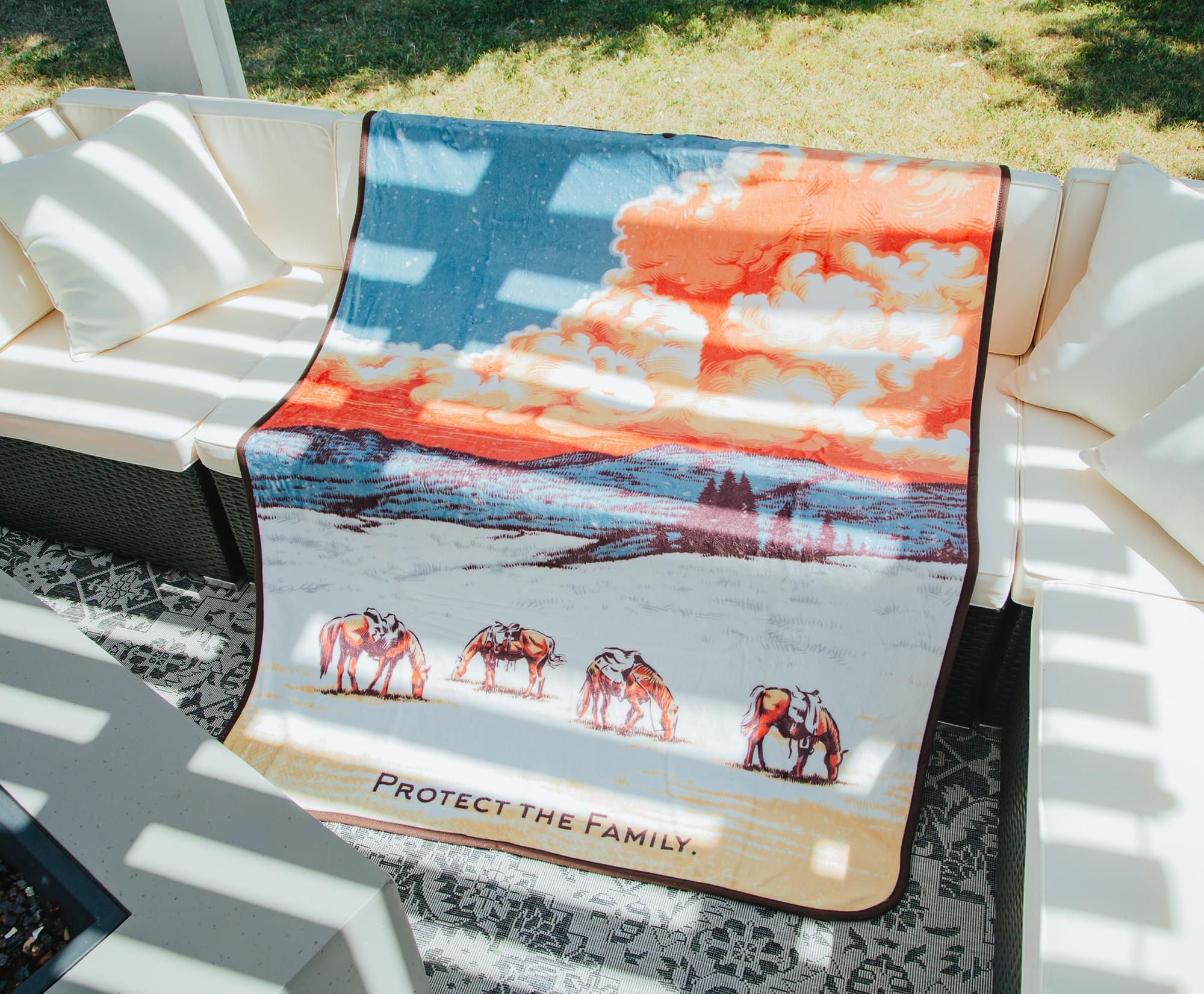 Yellowstone "Protect The Family" Raschel Throw Blanket | 45 x 60 Inches - Image 8