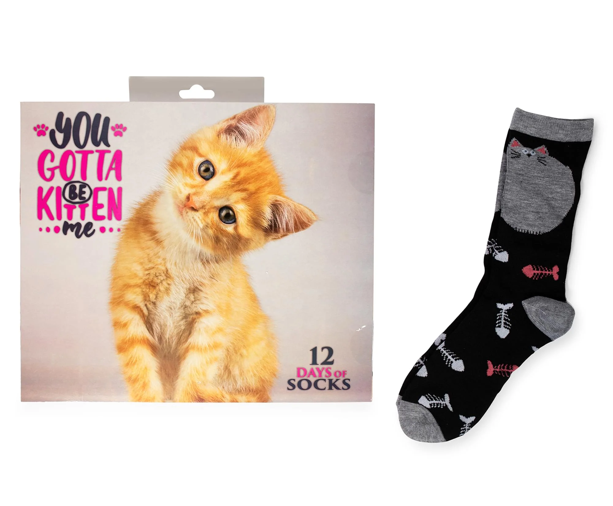 You Gotta Be Kitten Me Womens 12 Days of Socks in Advent Gift Box - Image 5