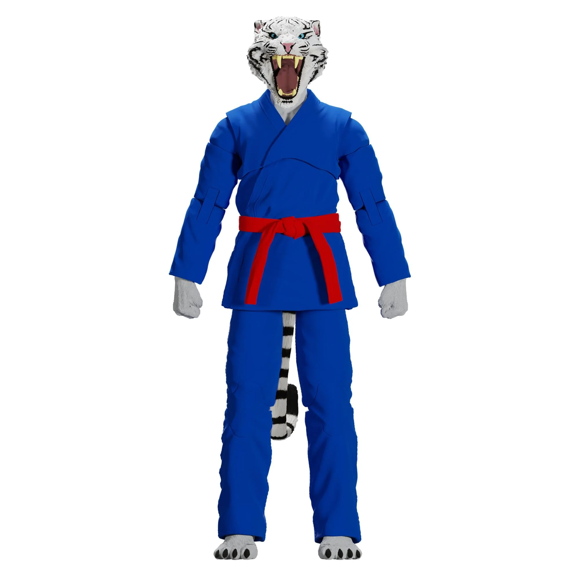 Zoo Jitsu Fighters 6 Inch Action Figure | Taj the White Tiger with Blue Gi - Image 3